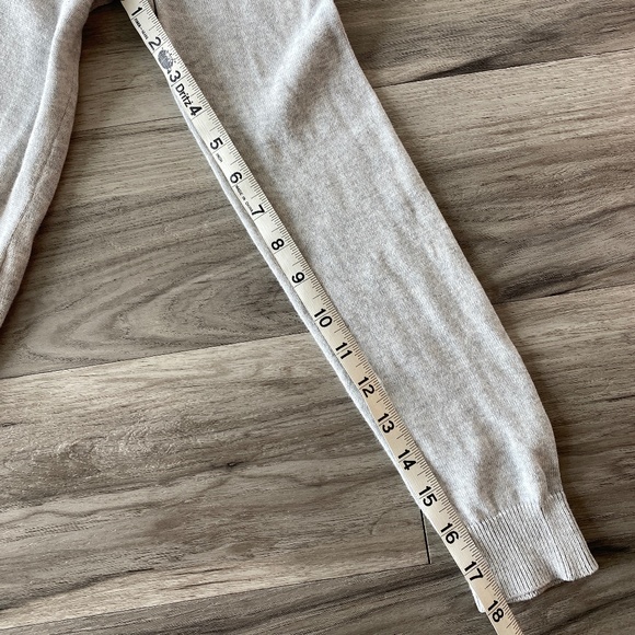 H&M Fine-knit Basic Cotton Cardigan Light Grey Marl Size XS - Picture 5 of 8